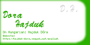 dora hajduk business card